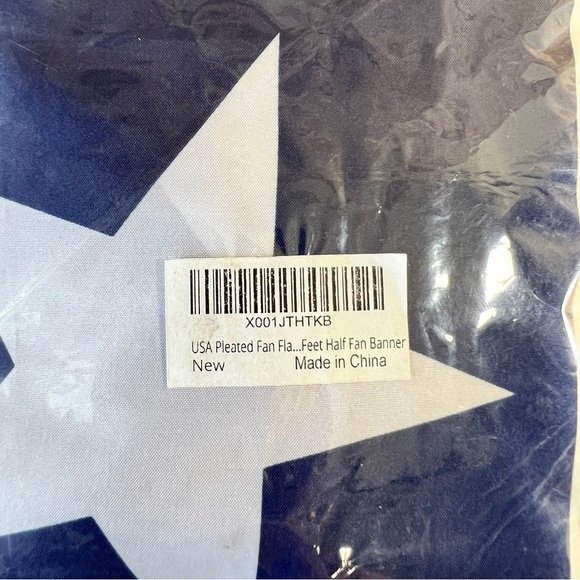 Patriot Pleated Home Fan Banner - Picture 7 of 8